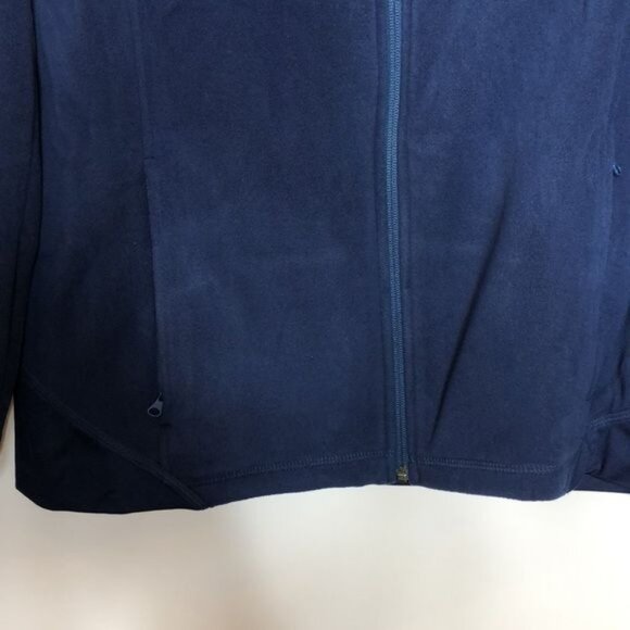 NWT Lands End Womens Fleece Jacket Lightweight Navy Blue M MEDIUM - Picture 3 of 11